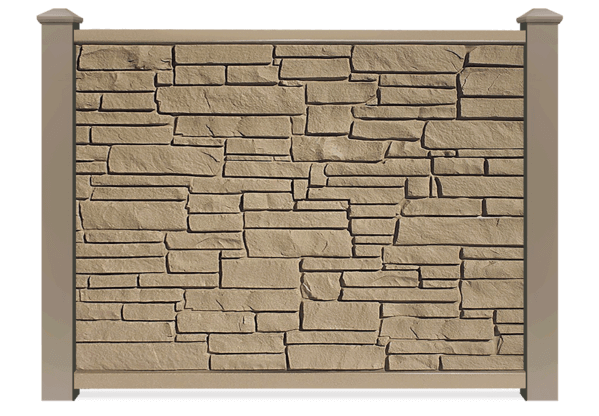 Brown SimTek composite fence in St. John Indiana