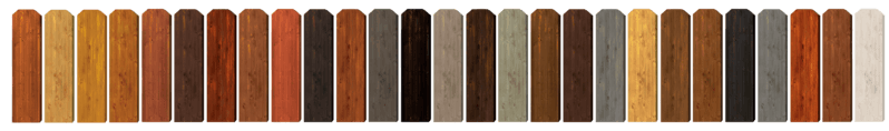 Stain and seal colors on fence pickets