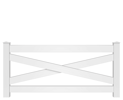 Vinyl Crossbuck fence contractor in St. John Indiana
