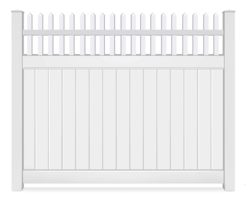 Vinyl Spindle Open Top fence contractor in St. John Indiana