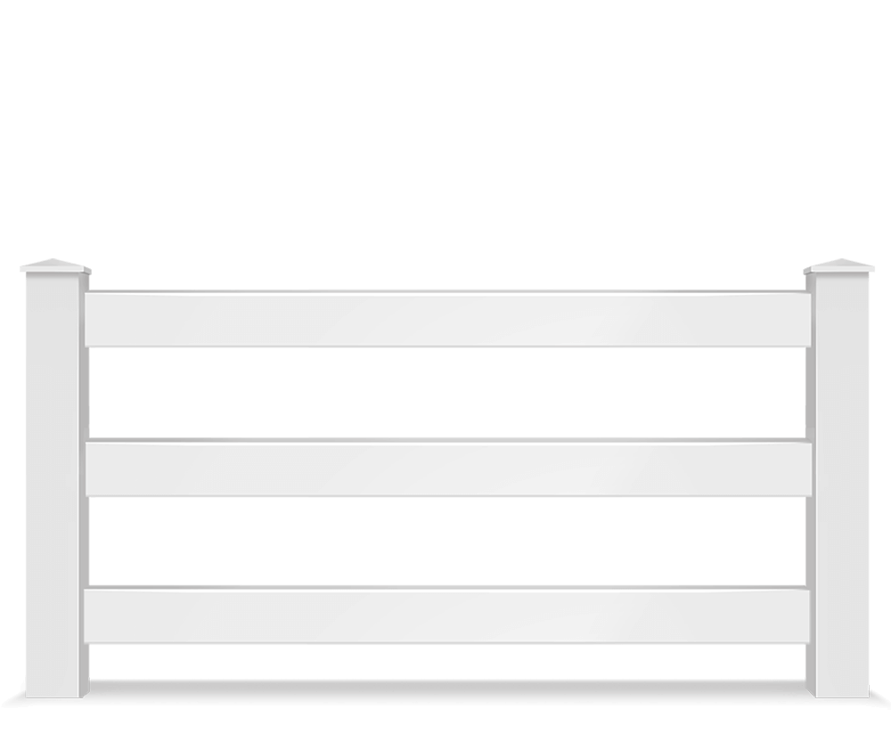 Vinyl split rail farm fence contractor in St. John Indiana