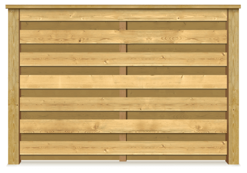 Horizontal Shadowbox wood fence in St. John Indiana