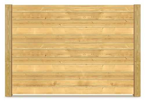 Horizontal wood fence in St. John Indiana