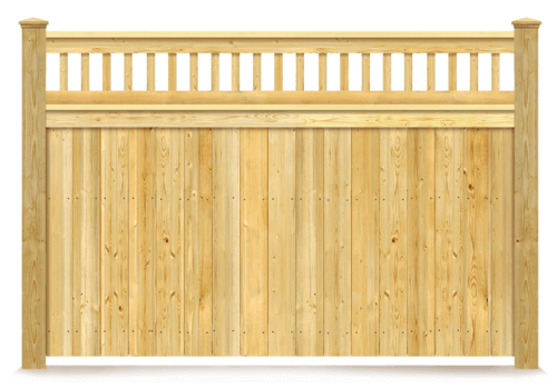 Spindle Top wood fence in St. John Indiana