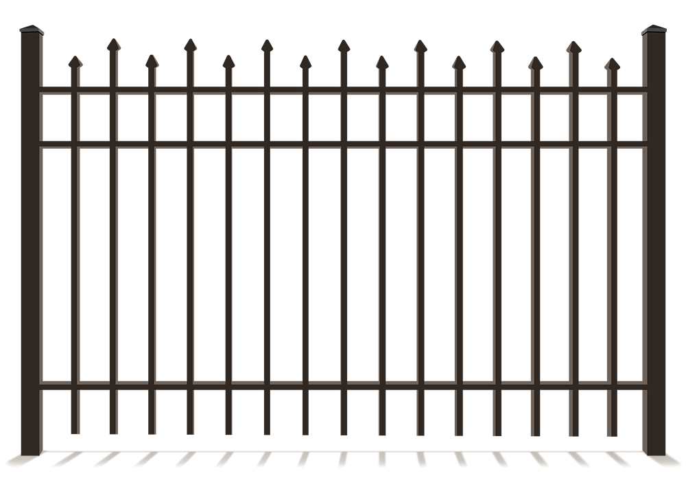 Ornamental Iron Fence With Staggered Pickets in St. John Indiana