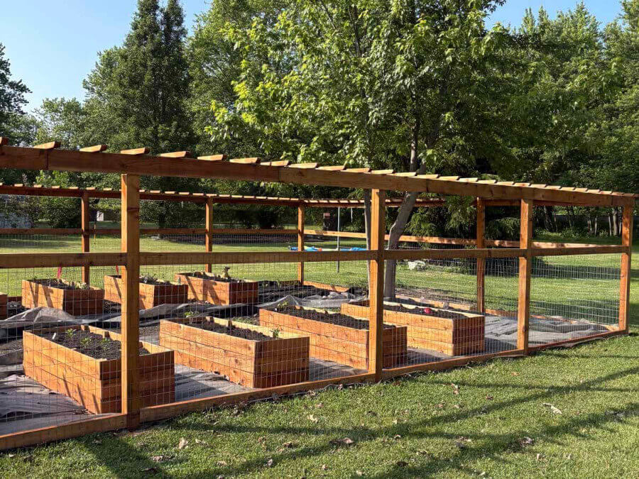 Custom fabricated garden enclosure